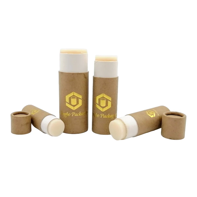 Biodegradable Lip Balm Push Up Tubes Deodorant Containers For Lipstick