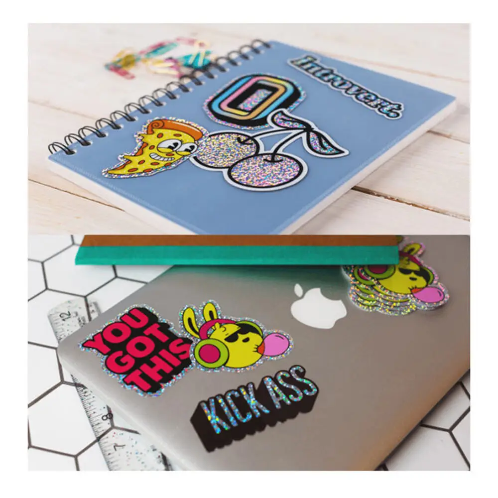 Изготовленная на заказ голографическая наклейка брезент красочный сногсшибательный стикер для QR-кода