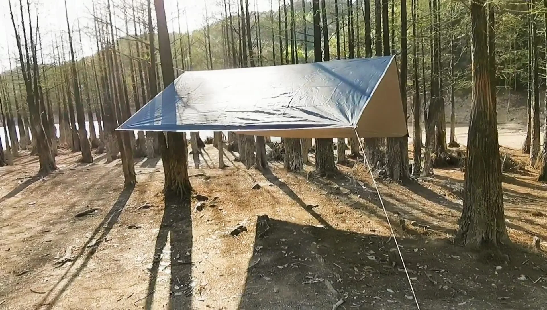 Square Outdoor Camping Hammock Rain Fly Waterproof Tent Footprint for Outdoor Awning Hiking SMOOTH DURABLE