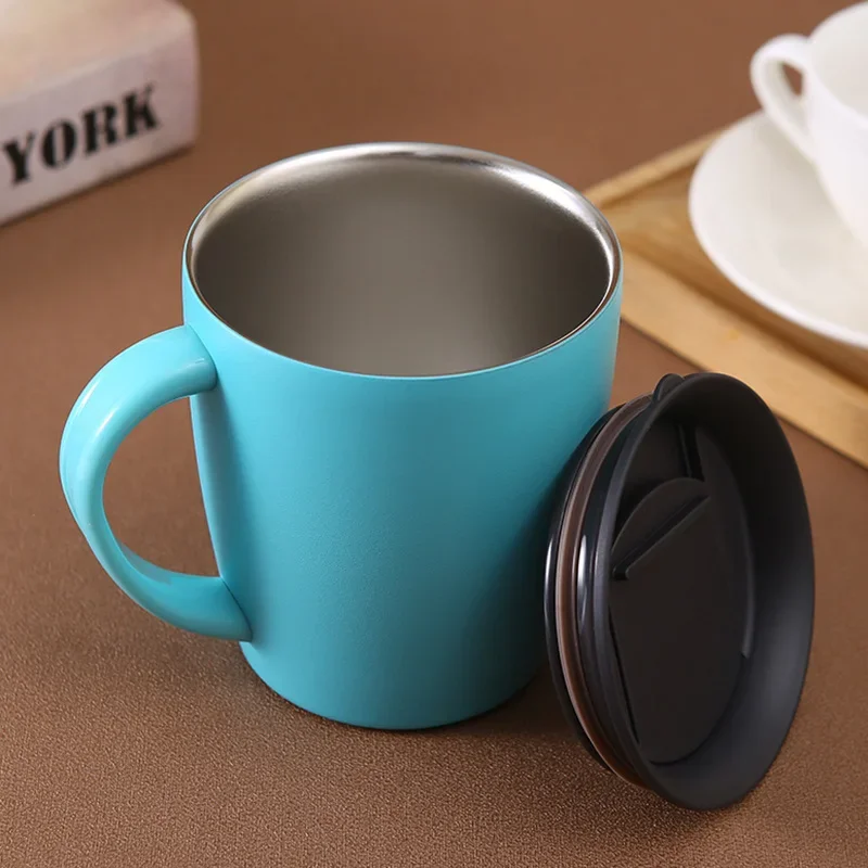 Double Wall Vacuum Wholesale Mugs for Hot and Cold Drinks Tea 400ml Blank Coffee Mugs