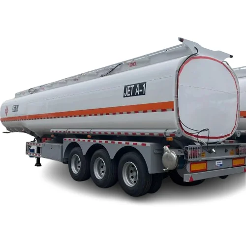 JINMA Diesel Oil Tanker Aluminum 3 Axle 42000 Litres Fuel Tanker Semi Trailer