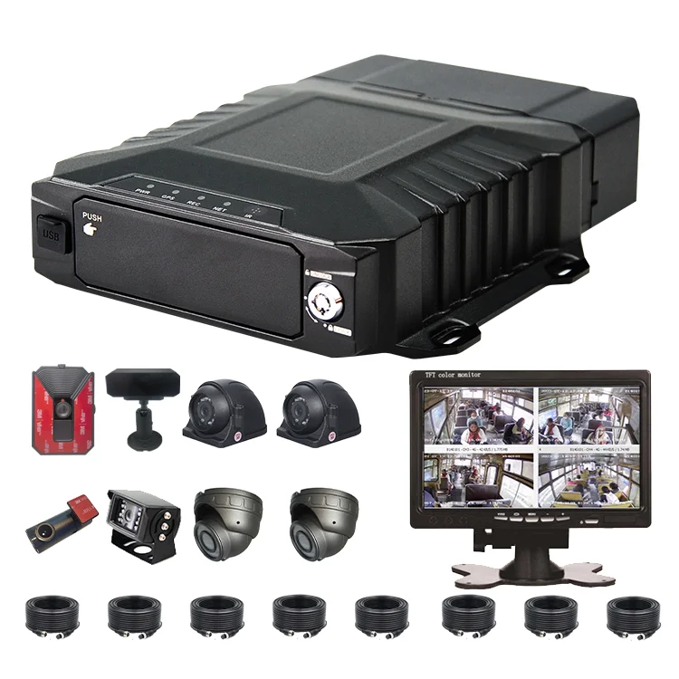 hybrid 8ch van logistic vehicle driving warning system mobile dvr car gps 4g wifi adas dms bsd black box motion detect hdd mdvr
