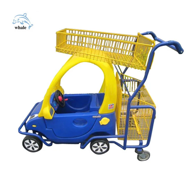 Wholesale kids toy Plastic trolley supermarket  Storage grocery Market Cart trolley hand cart shopping trolley