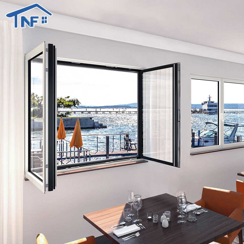 Custom Modern Design Double Glazed Aluminum Casement Windows Soundproof Insulated Thermal Break Window Door Villa House Project