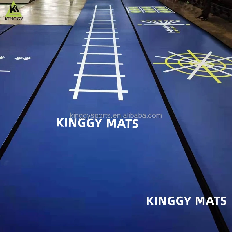 KINGGY Roll-Up Tumbling Mat Wrestling Mat Vinyle Surface Bonded Foam Roll-Out Flexible Roll Mats for Martial Arts