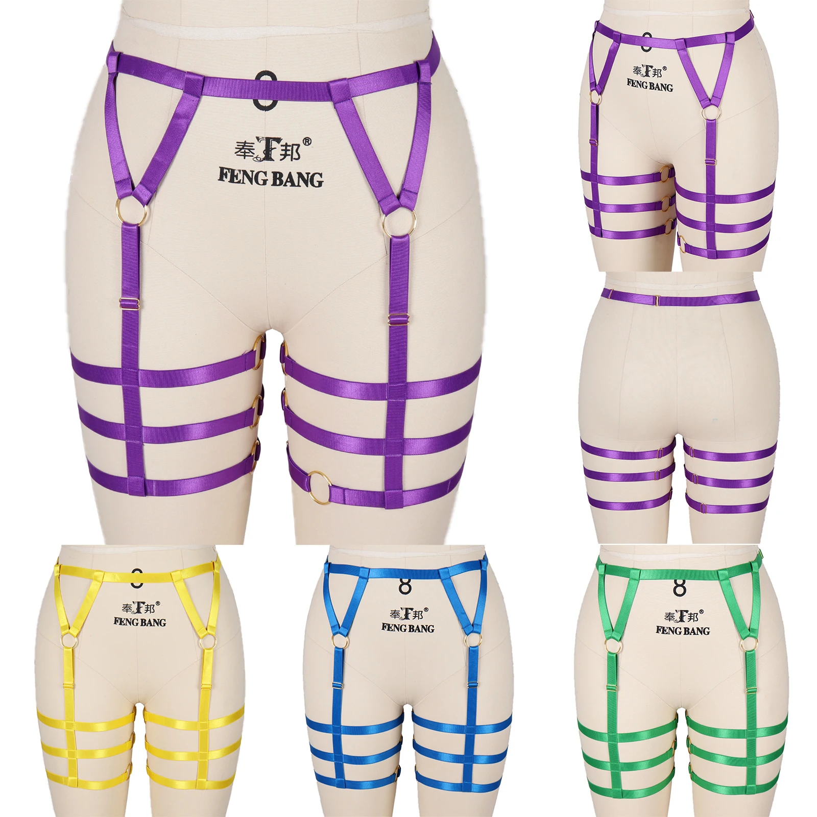 Gothic Heart Harness Garter Women High Waist Belts Set Mesh Lingerie Fashion Bondage Garter Sexy Pole Dance Bondage