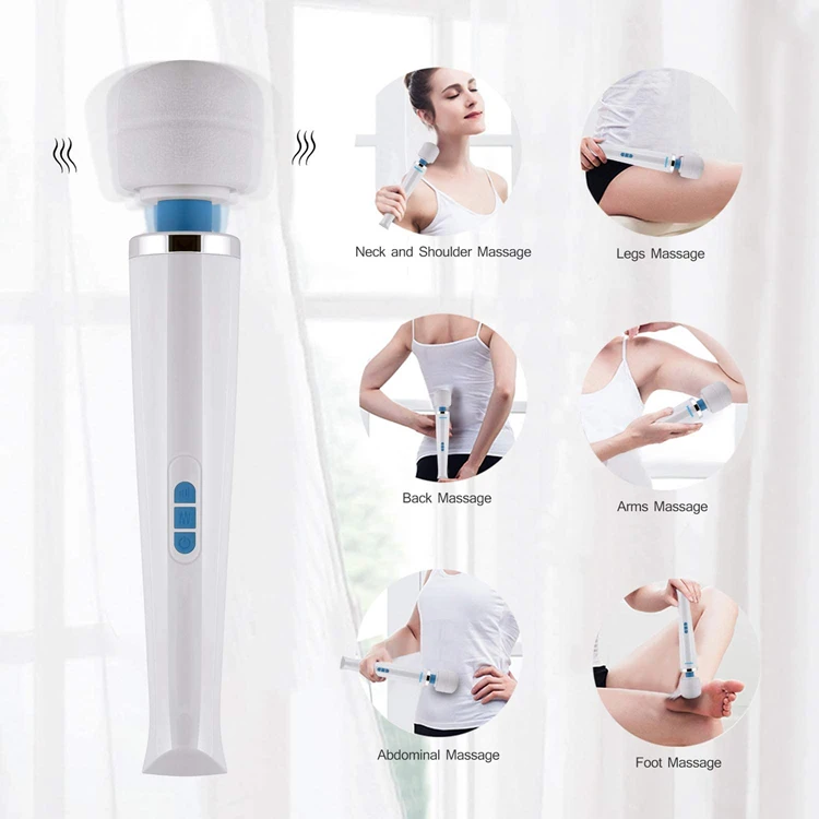 Handheld USB rechargeable Cordless Personal Wand Massager 8 Speeds and 20 Modes Suitable for Relaxing Massages