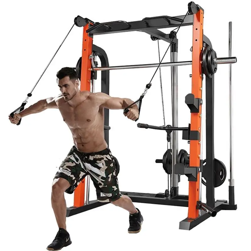 Hot Sale Indoor Fitness Equipment Multi Function Smith Machine Power Rack