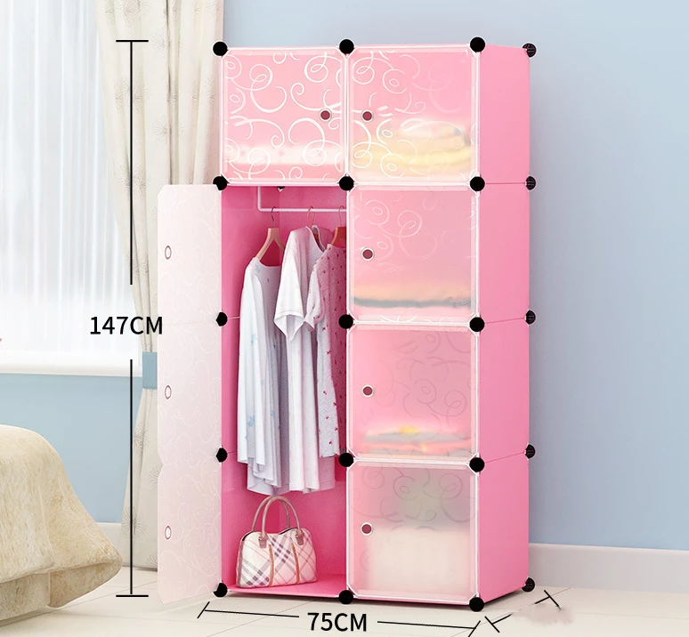 plastic wardrobe  Portable cabinet   Magic storage Organizer  DIY Home furniture  Factory outlet plastic cabinet