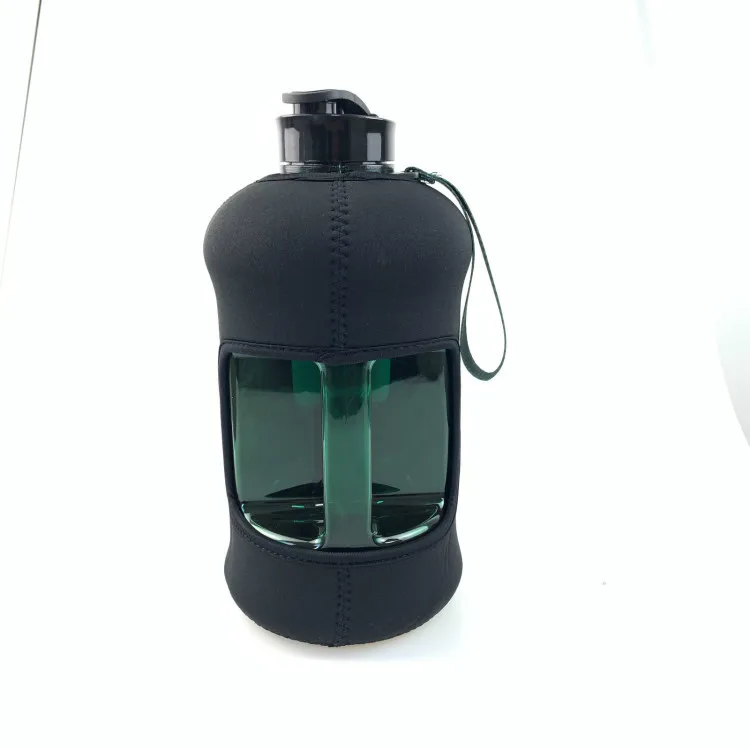 Factory direct sale 74oz Water Bottle with Neoprene sleeve Bpa Free Portable water Container Jug with Handle