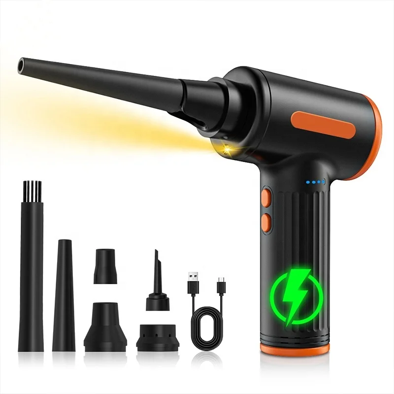PCMOS Air Duster Cordless Electric Portable Handheld Dust Blower High Power Camera Lens Keyboard Cleaning Dust Blower
