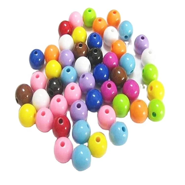 High Quality DIY Jewelry Accessories Beads 8MM Acrylic Candy Color Round Plastic