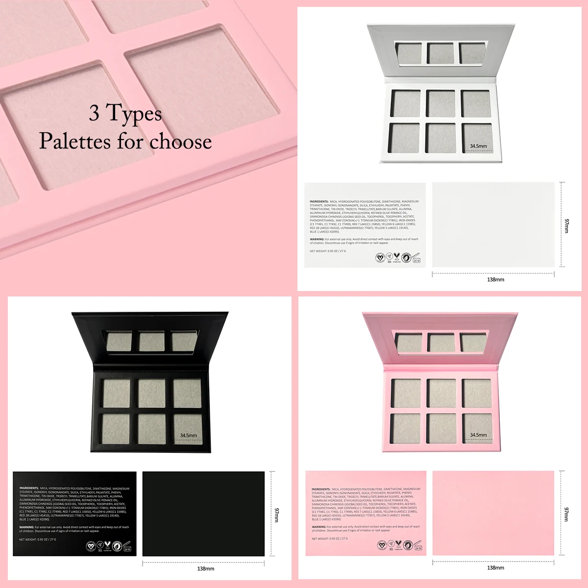 Private Label Eye Cheek Tint Pink Highlighter Contour Waterproof Make Up Blush Custom Vegan Cream Blush Palette