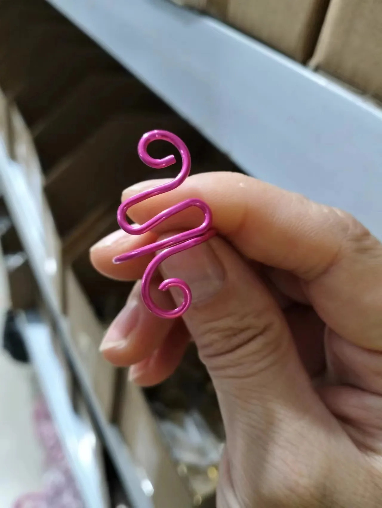 Handmade Crochet Tension Ring for Finger Left Handed Christmas Gifts Women Yarn Crocheter Knitters