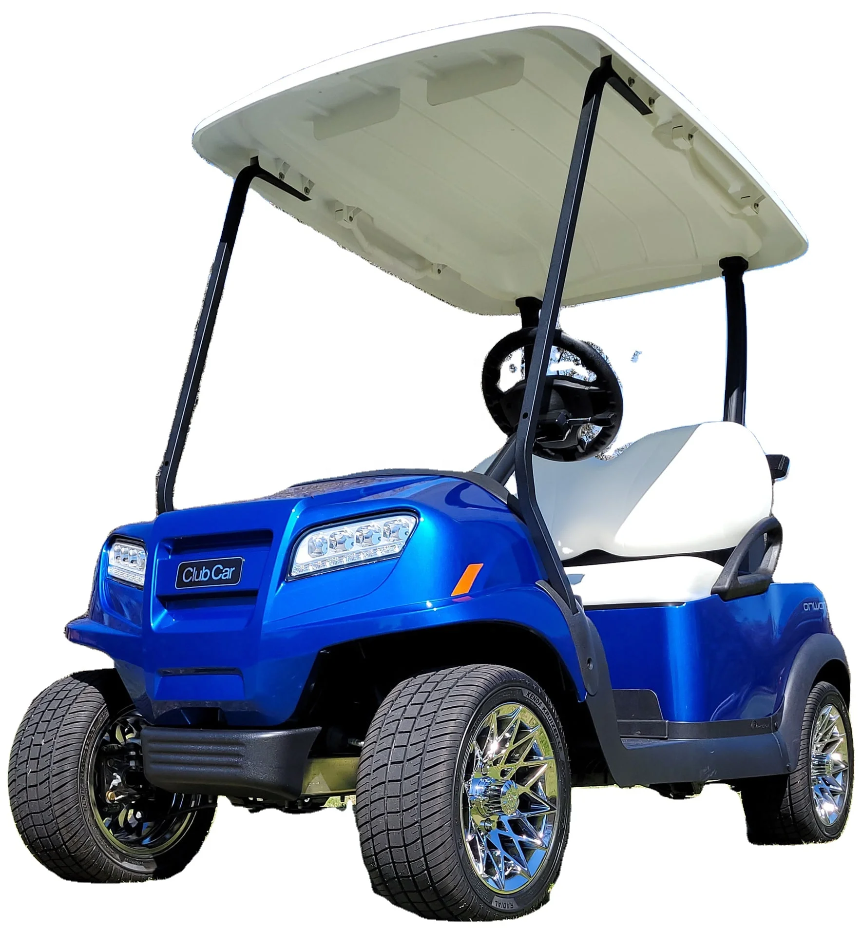 Buy with confidence 2022 Luxury  Golf club car blue with alloy wheel