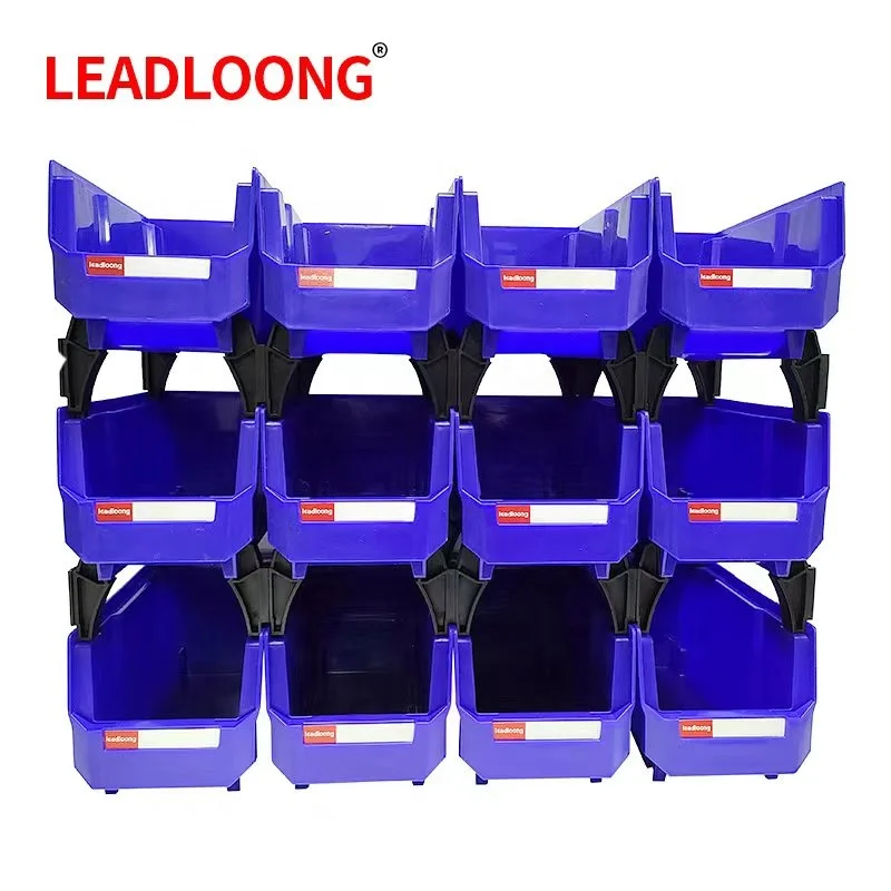 Warehouse Nestable Stackable Plastic Spare Parts Storage Bin