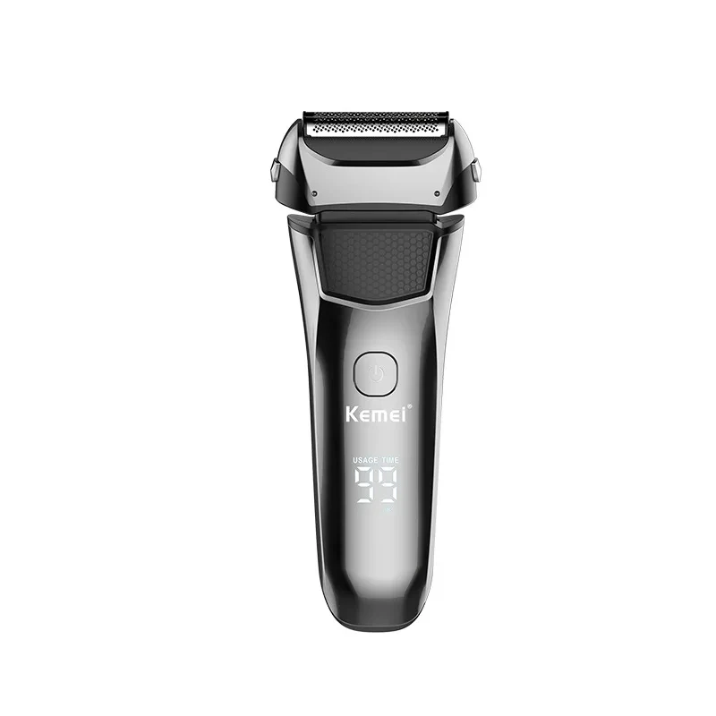 Kemei km-8512 electric shavers beard rechargeable shaving machine for men waterproof with LCD display Razor shavers bald trimmer