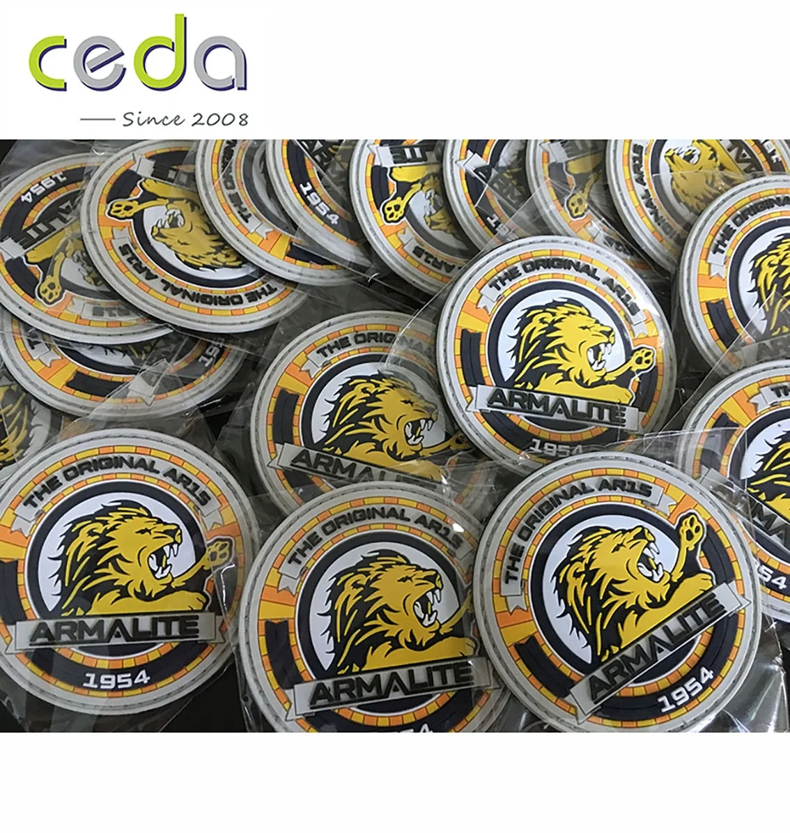 Militally weapon PVC Patch 2D Soft pvc designer patch  Customized rubber patches