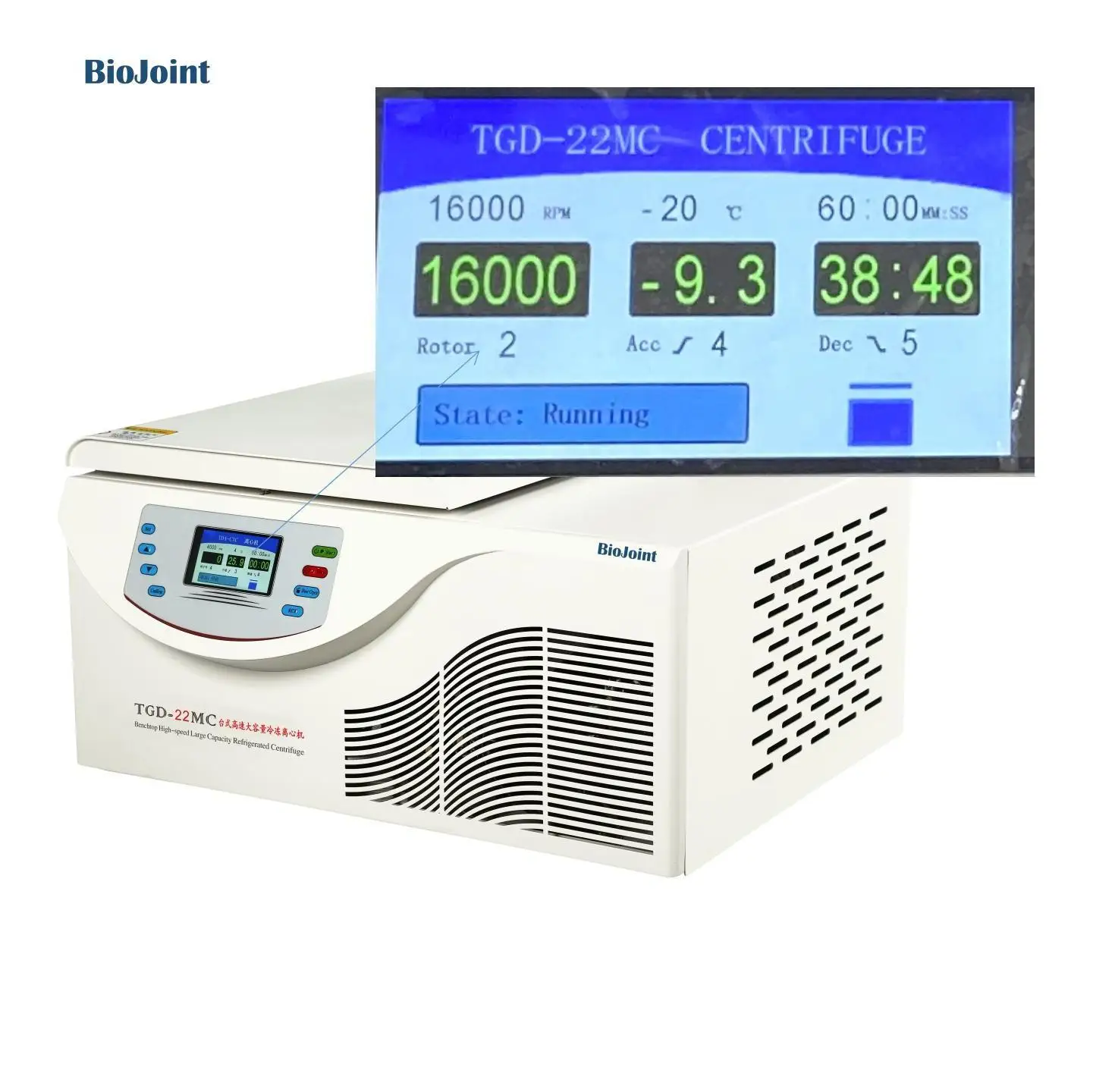 Tabletype High Low Speed 4*750ml Swing Rotor large Capacity 22000rpm Refrigerated Centrifuge TGD-22MC