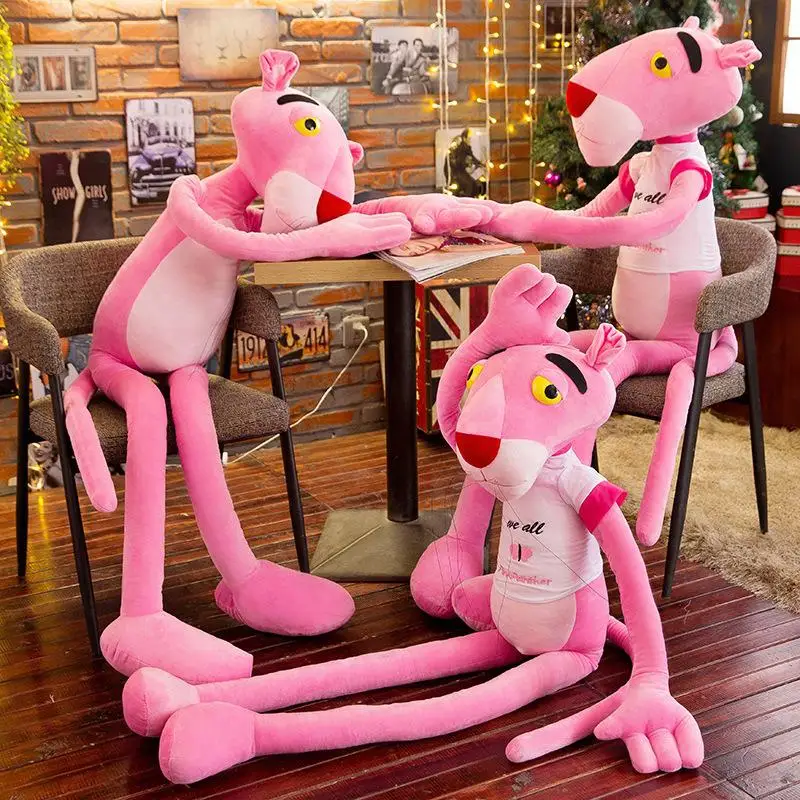 Factory direct selling pink panther naughty leopard doll Dalang leopard plush toy Tigger vibrato with the same product stall