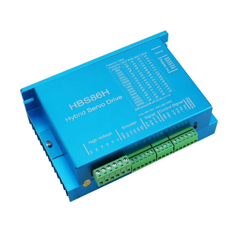 UR Best price  Nema34 Closed-Loop stepper dc Motor 6A 12N.m+2-Phase & HBS86H Hybrid Step-servo Driver For CNC machine