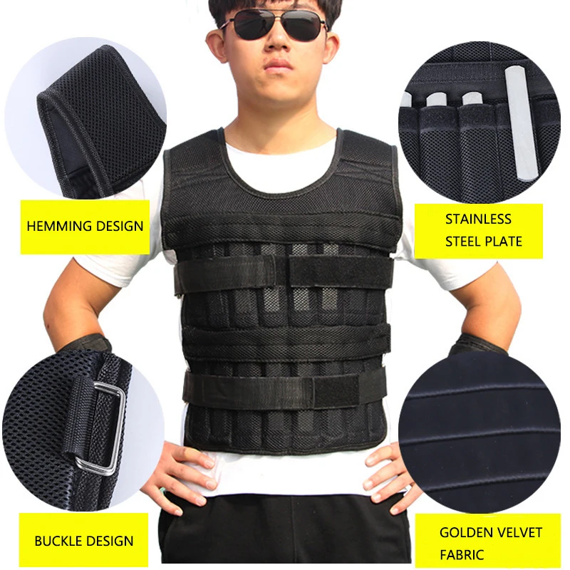 Sport Adjustable Weighted Vest Workout Equipment Body Weight Vest for Men, Women, Kids
