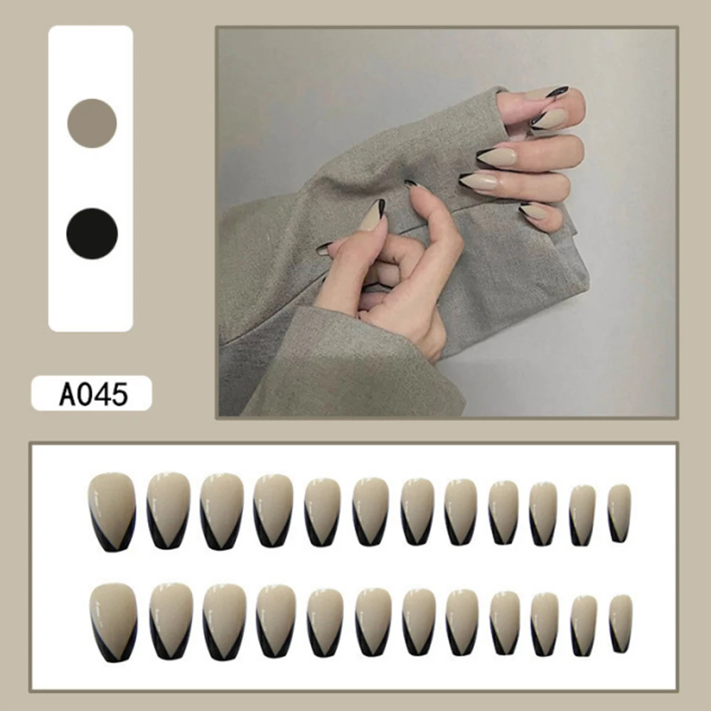 Ins style net red manicure stickers long nail piercing removable fake nail stickers finished manicure