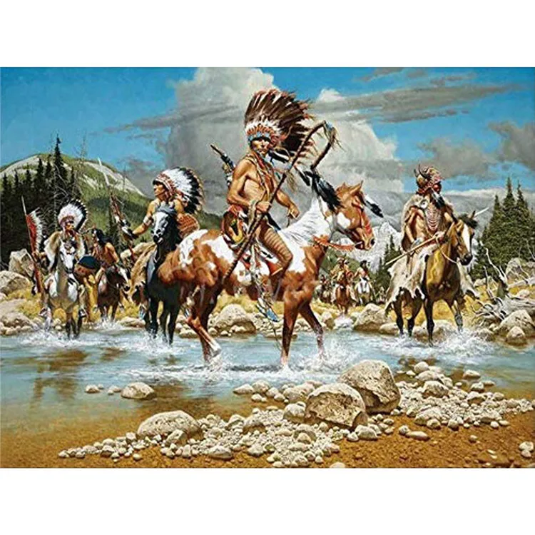 Landscape Diy 5D Diamond Painting African People Full Drill 5D Diamond Art Mosaic Painting Embroidery Handmade Gift Room Decor