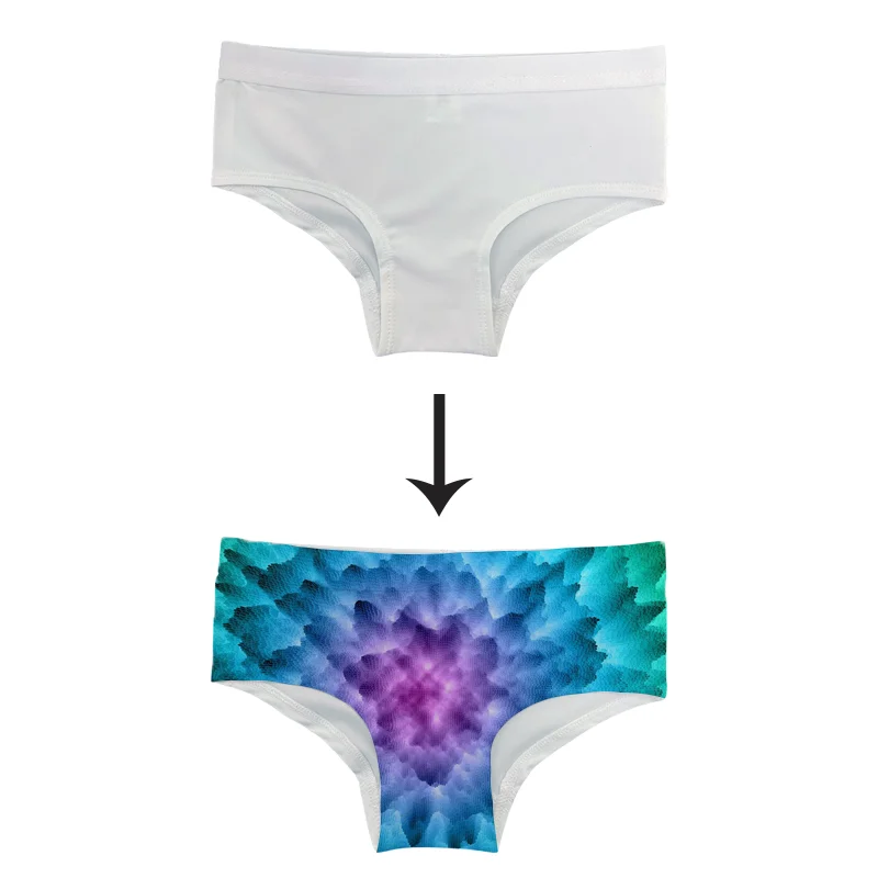 Blank Sublimation Underwear Panties Sexy Ladies Bikini White for Women Adults Printed Knitted No Special Package 10 Days 200 GSM