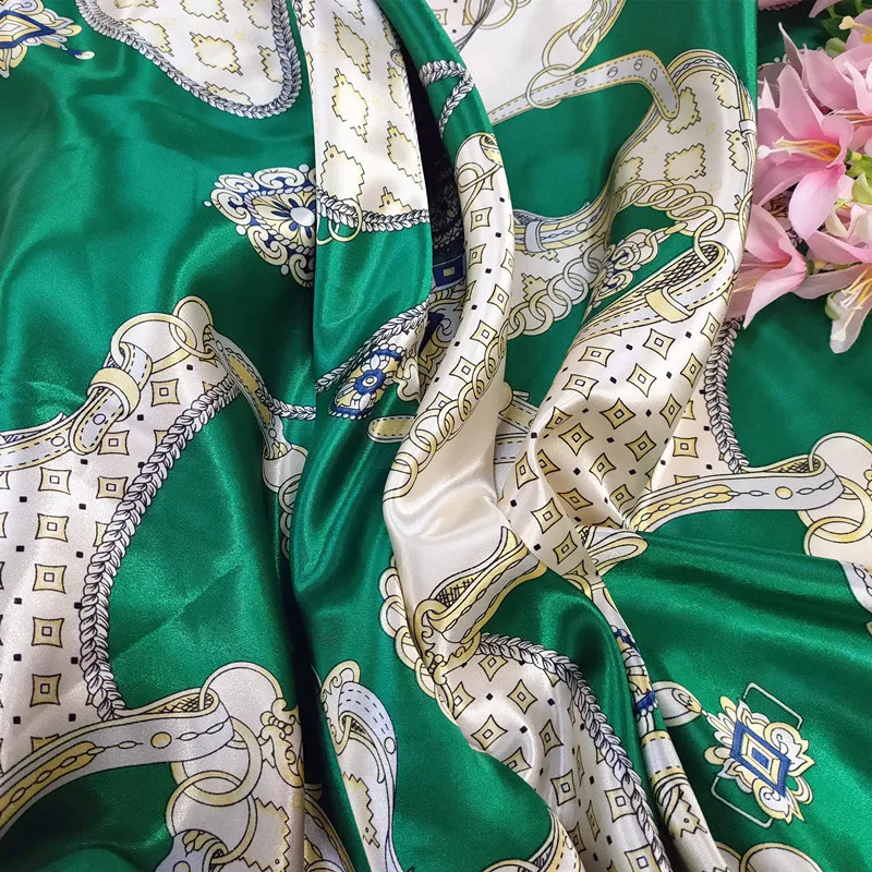 Factory Wholesale African Fabric Satin Printed Fabric Free Sample African Polyester Printed Satin Fabric
