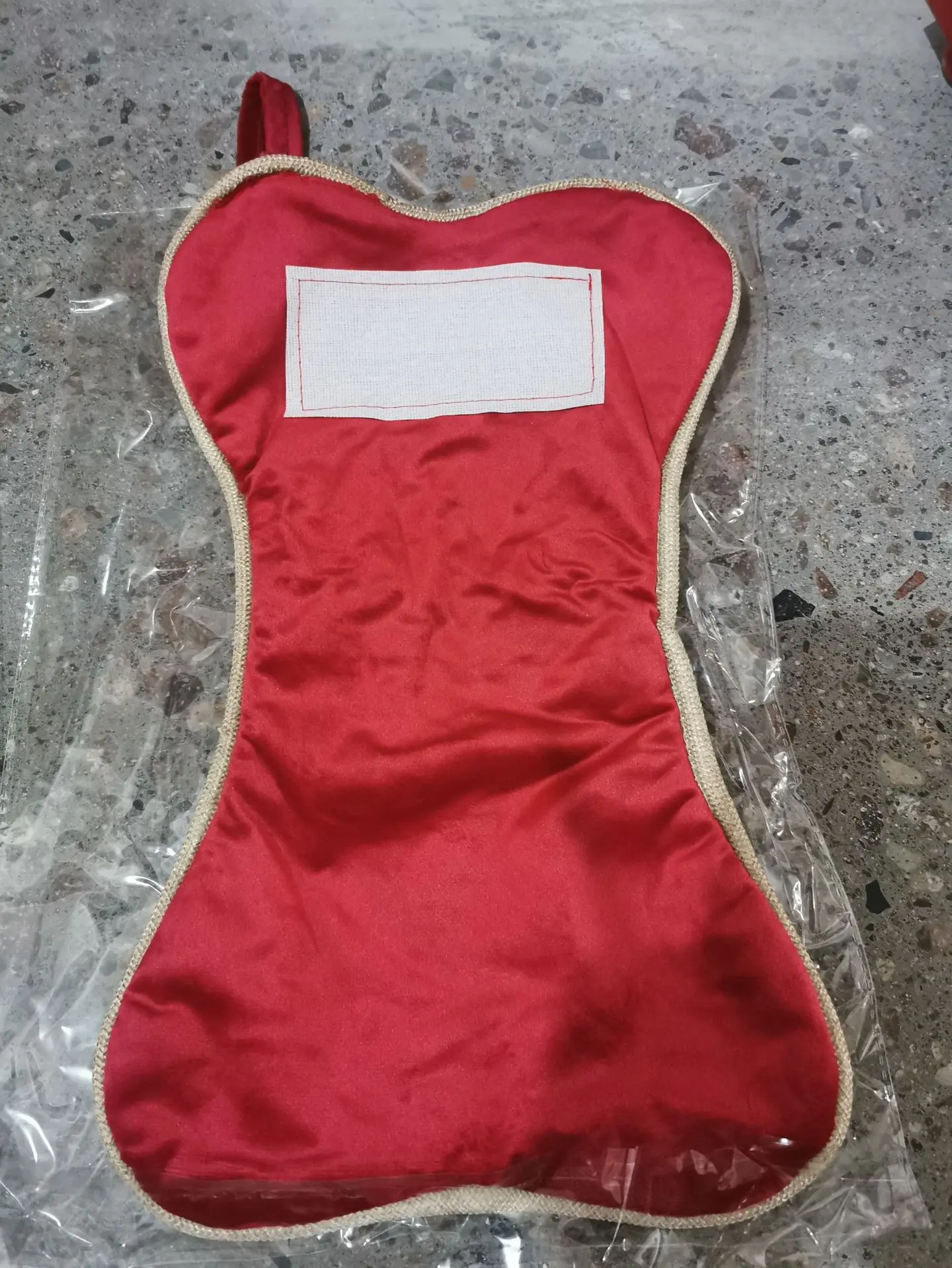 New foreign trade Christmas stocking gift bag Christmas atmosphere decoration supplies jute dog bone Christmas