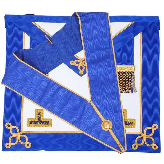 
2020 Masonic Embroidered Regalia American Grand Lodge Tassels Lambskin Aprons 