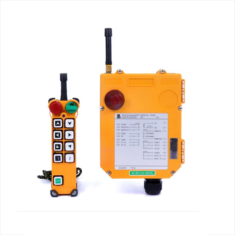Telecrane F24-8S single speed 8 keys reliable handhold wireless crane radio industrial remote control push button switch