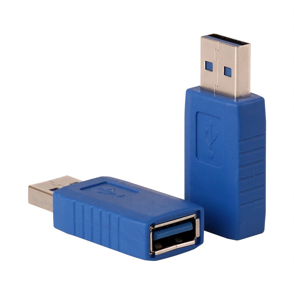USB 3.0 Type A Male to Female Plug Adapter Extension M/F Converter Connector Blue For PC Computer Laptop