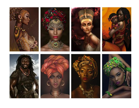 Diy 5d Diamond Painting kit Full Drill African Woman Diamond Embroidery Home Decor canvas printing by number wall art