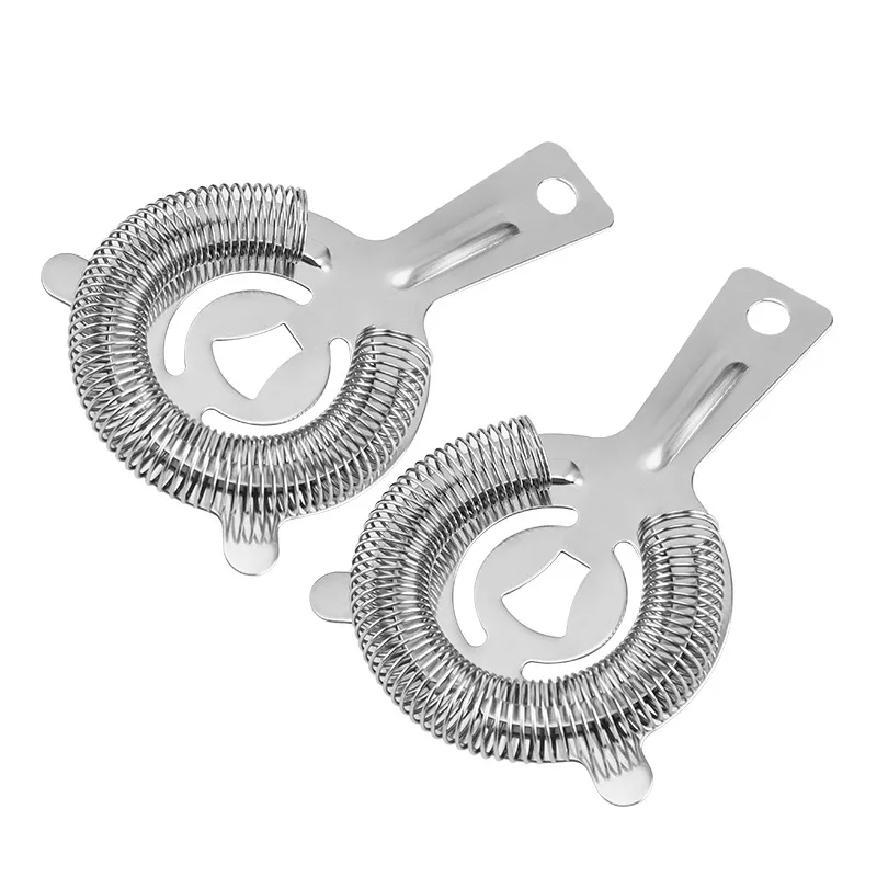 Stainless Steel Martini Cocktail Shaker Bar Accessories Bartender Tools Bend Handle Bar Strainer Wine Ice Filter