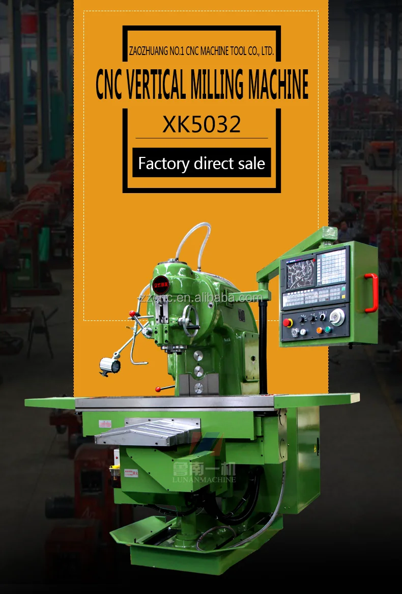 Vertical Milling Machine CNC Vertical Knee Type Milling Machine SIEMENS  FANUC CNC SystemXK5032