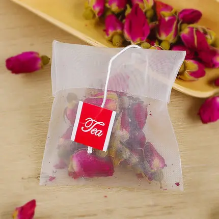 High Quality Custom Printed Nylon Mesh Tea Bag With Drawstring