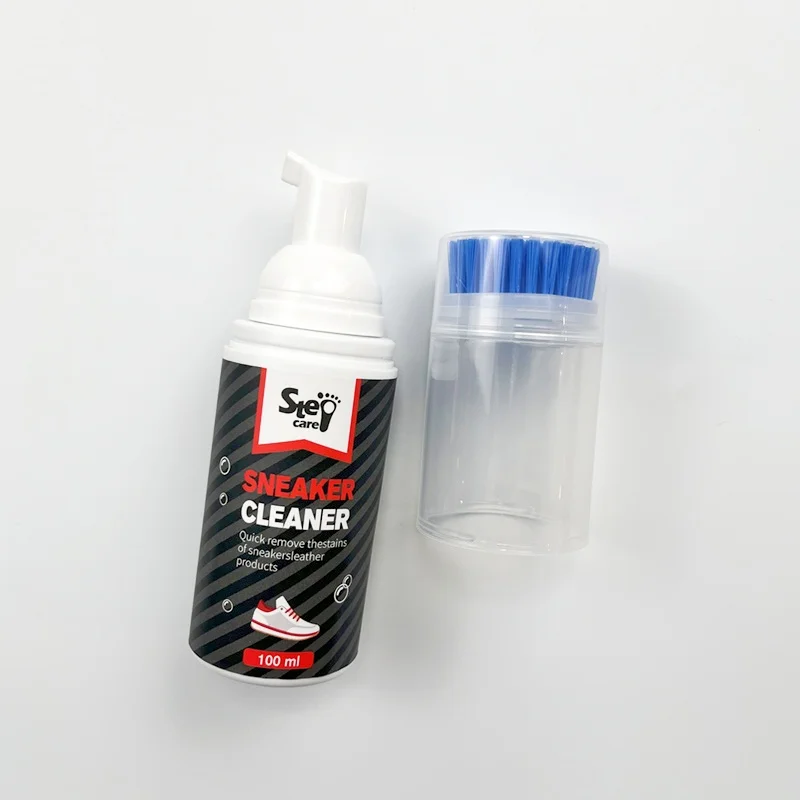 High Quality Shoe Care Kit 100ml and 180ml sports shoe Cleaning Kit with brush head