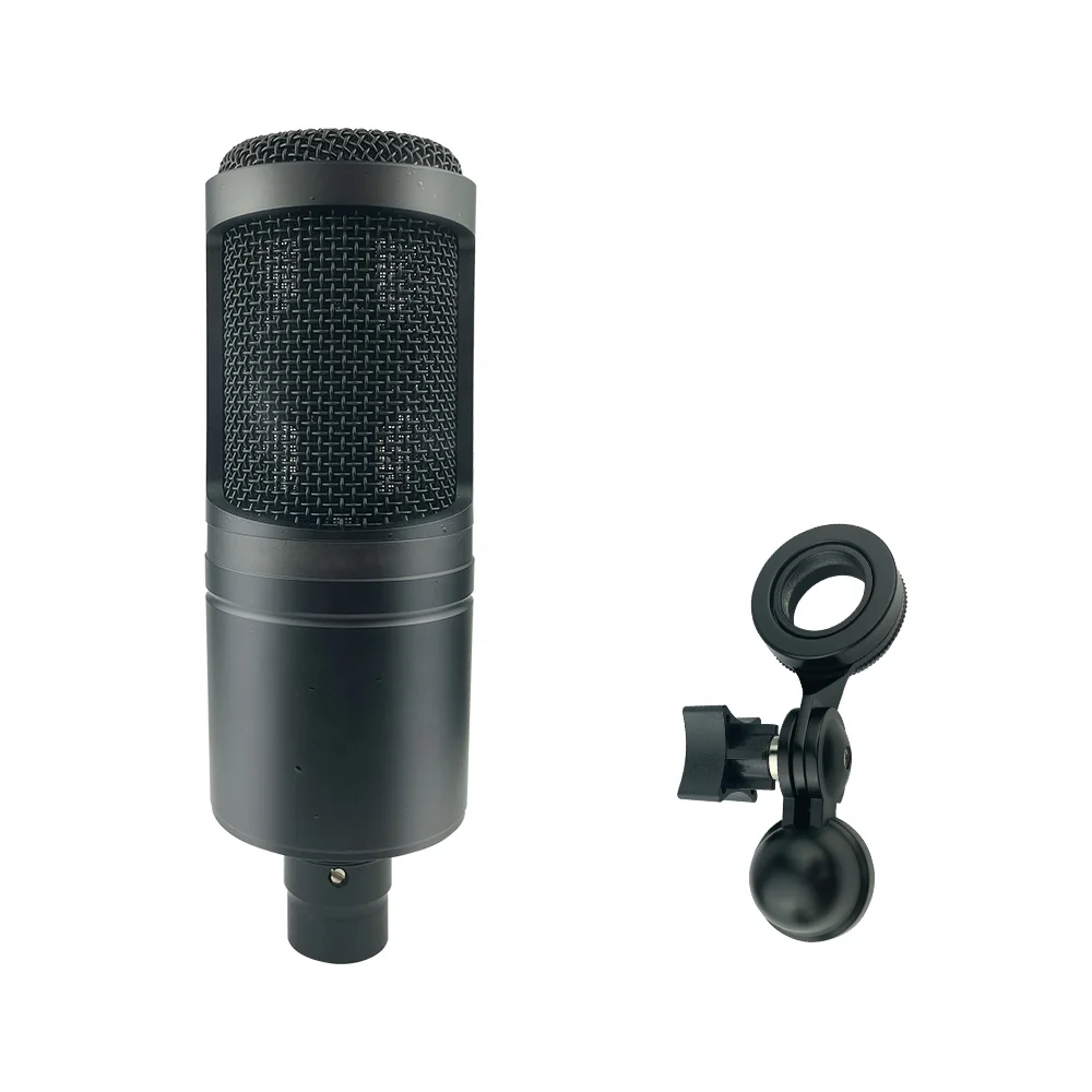 AT2020 Professional podcast recording music studio equipment condenser microphone micro microfone xlr mic for voice over singing
