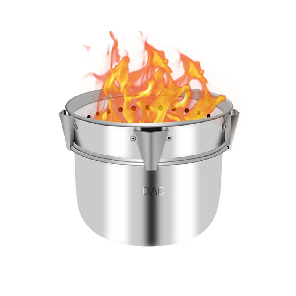 Открытый Кемпинг из нержавеющей стали плита портативный дровяная печь Кук кемпинг для спорта на открытом воздухе приготовления