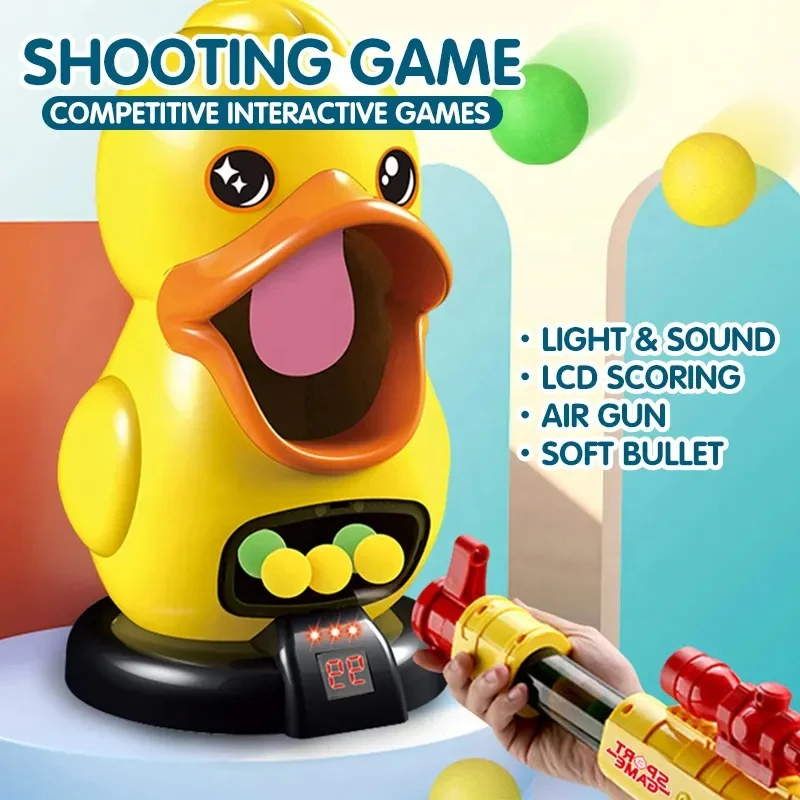 Target Shooting Scoring Game Shooting Duck Target Toys Soft Air Toy Gun Indoor Outdoor Play Toys Gun Airsoft