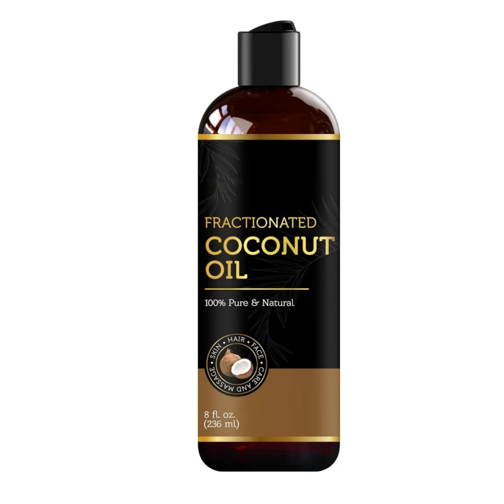 Private Label 100% Pure Natural Fractionated Coconut Oil Soothing Softening Glowing Skin Repairing Hair Aromatherapy Massage Oil