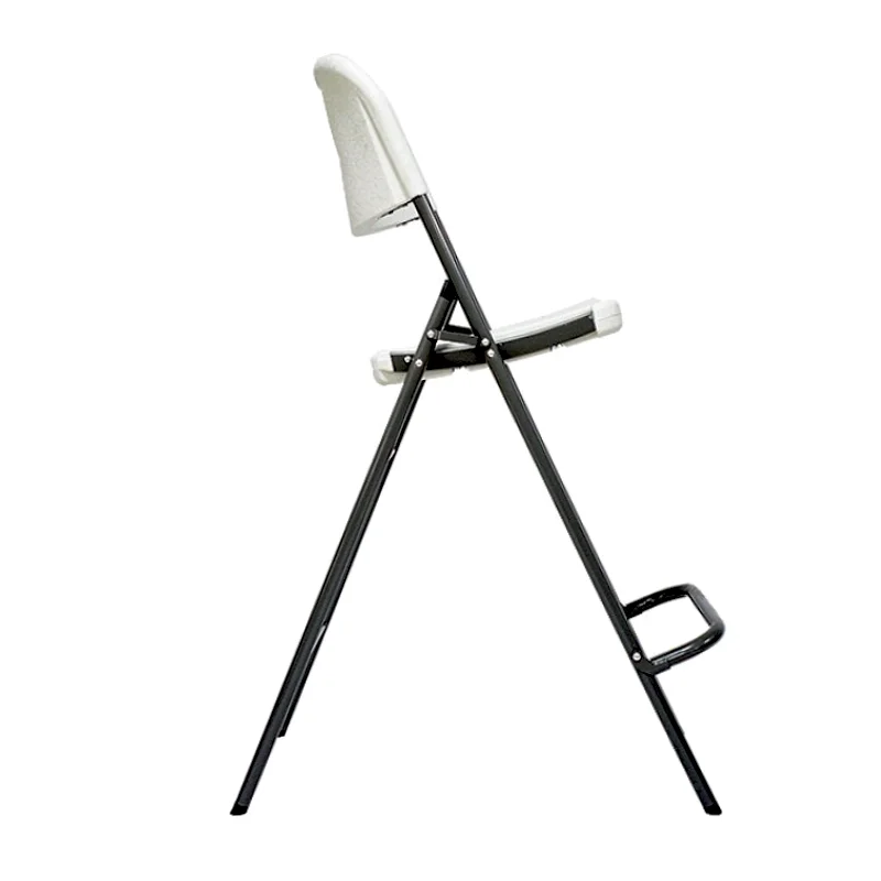 Garden outdoor Folding chair height 120 match set with Half Plastic fold Table Camping barbecue banquet event powder steel frame