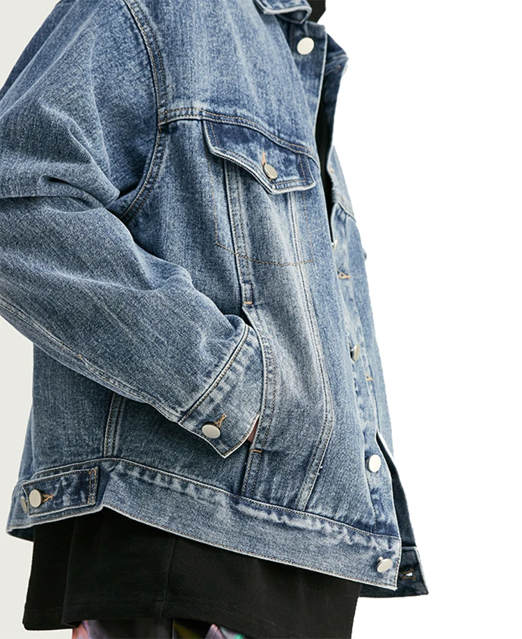 New model ins popular style denim jacket boy custom jean fashion jackets men