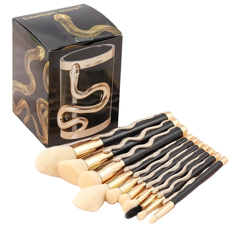
2020 new professional makeup brush set 2020 DIY fashion portable cosmetic brush wholesale fashion snake design brush 