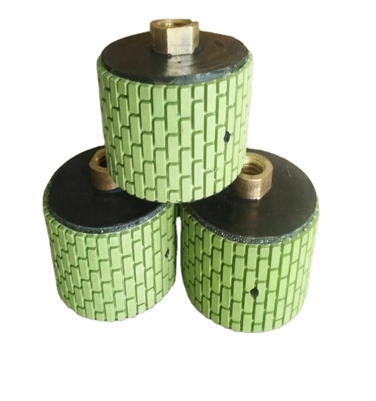 Diameter 75 mm M 14 Diamond Drum wheel wet use polishing pad for marble granite and quartz stone factory provide directly