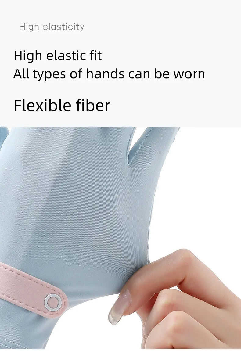 Перчатки женские солнцезащитные с защитой от УФ-лучей, дышащие Нескользящие митенки с пальцами для сенсорных экранов, для вождения, лето