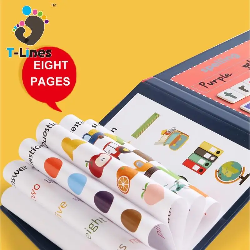 Preschool Educational Match Learning Toys Practice Spell Word Game Kids Magnetic Puzzle Letters