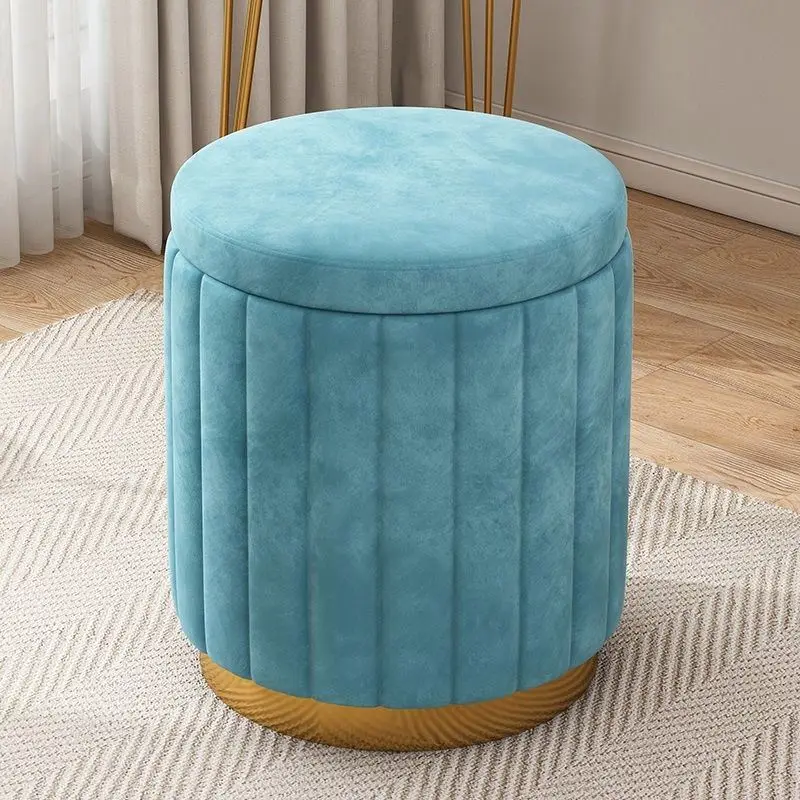 VEKEDA Velvet Ottoman Stools Ottomans Fabric Leather Material With Storage For Dresser And Makeup Stand Factory Price